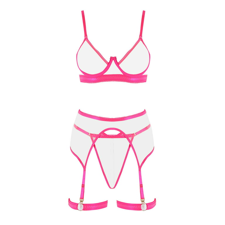 Pimfylm Pinsy Shapewear Bodysuit Lace Lace Two Lingerie Underwire Underwear  Corset Piece Sleepwear Women Lingerie for Women Plus Size 2022 Hot Pink