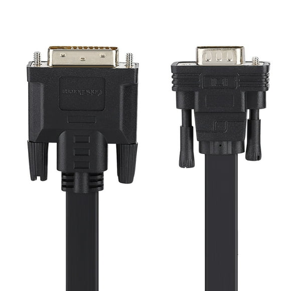 DVI To VGA Cable, 24K Gold Plated Interface 1920x1080P DVI To VGA Adapter Black For Signal Transmission