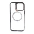 thumbnail image 2 of Carcasa rígida para teléfono móvil, carcasa protectora transparente negra electrochapada magnética para teléfono móvil para IPhone 14 PRO MAX, 2 of 10