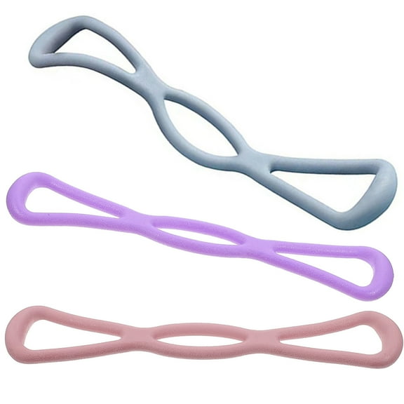 LEORX 3Pcs Yoga Stretch Bands Assorted Colors Elastic Workout Bands for Full Body Exercise