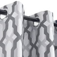 thumbnail image 4 of DriftAway Indoor and Outdoor Polyester Blackout Grommet Curtain Pair Gray,White,Multi-color 0.10 in x 63.00 in Set of 2, 4 of 5