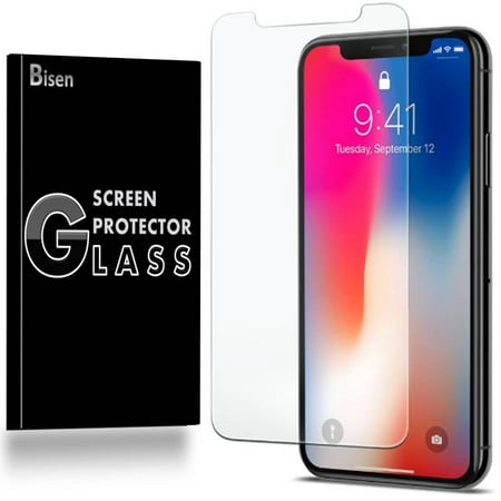 iPhone XR [BISEN] 9H Tempered Glass Screen Protector, Anti-Scratch, Anti-Shock, Shatterproof, Bubble (Best Shatterproof Screen Protector For Iphone 6)