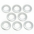thumbnail image 2 of Dritz Curtain Grommets, 1-9/16" (40 mm) Inner Diameter, Heavy-Duty Plastic, Brushed Silver Color, Snap-On Design, Tool-Free Installation, 8-Pack, 2 of 6