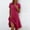 Red, variant on QUNYINEY A Line Casual Dresses for Women Short Sleeve Midi Summer Plaid Shirt Dress Flowy Vacation Collared Loose Fit Dresses