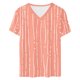 thumbnail image 3 of Camisetas Casuales de Mujer Impresas de Manga Corta con Cuello en V Blusa Superior para Uso Diario Casual, Verano Y Primavera, 3 of 7