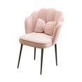 thumbnail image 3 of Sillón de tocador,Sillón de tocador moderno y cómodo para sala de estar en casa,Silla de escritorio de terciopelo Silla de juego de moda Dormitorio,Sillón decorativo con patas de Rosa claro, 3 of 8