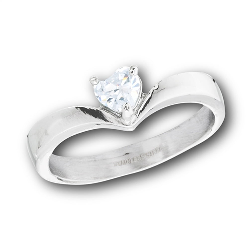 simple solitaire promise rings