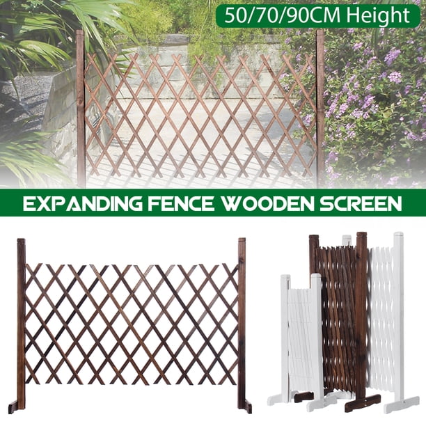 Expanding Portable Wooden Fence Screen Gate Kid Safety Dog Pet Patio