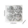 thumbnail image 2 of Hwkond Christmas Ball Ornaments 12.36in/4pc New Christmas Balls Transparent PET Silk Grass Decoration Christmas Tree Ornament Pendant Props 4PCS,Silver, 2 of 6