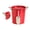 Red, variant on Champagnes Bucket Round Metal Ice Bucket with Shovel and Lid Drink Coolers Beverage Tub Wine Bucket Easy to Carrys