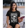 thumbnail image 2 of Full of Christmas Spirit Funny Skeleton Holiday Season Shirt for Women Womens Tshirt, M, Black, 2 of 6