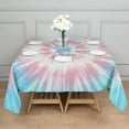 thumbnail image 3 of Colorful Tie Dye Pattern Square Tablecloth,Waterproof Square Table Cover,Wipeable Spillproof Washable Table Cover for Home Kitchen Party Decor 42"X42"(107x107cm), 3 of 6