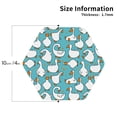 thumbnail image 2 of Honeii Cartoon Funny Goose print Leather Coaster Set of 4, ideal for safeguarding your furniture from drinks spills and effortless cleanup-Hexagon, 2 of 6