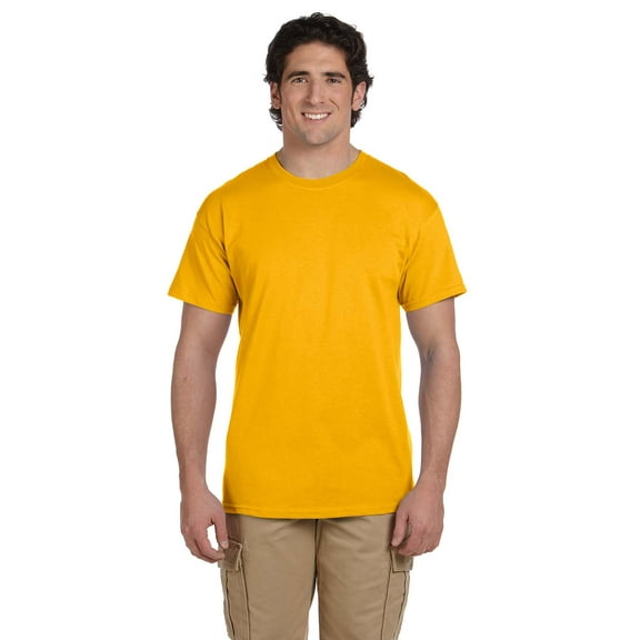Gildan Ultra Cotton T-Shirt - G200 6oz., Gold, 5X, Pack Of 10, Mens T-Shirts