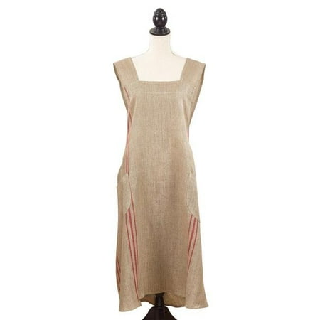 

SARO 1058.R01 Chic Cuisine Slip-on Striped Apron - Red
