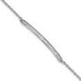 thumbnail image 6 of Auriga Fine Jewelry 14K White Gold Polished Diamond Bar w/ .5inch Ext Bracelet for Women, 6 of 6