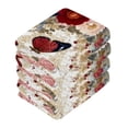 thumbnail image 4 of BZSMCE Towel Cotton Face Towel Soft Hand Towels Fashion Blush Rose Jewel Butterflies Pattern, 4 of 9