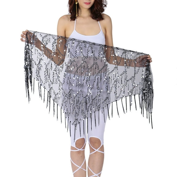 Mesh Triangle Sequin Hip scarf for Belly Dance or Evening Out