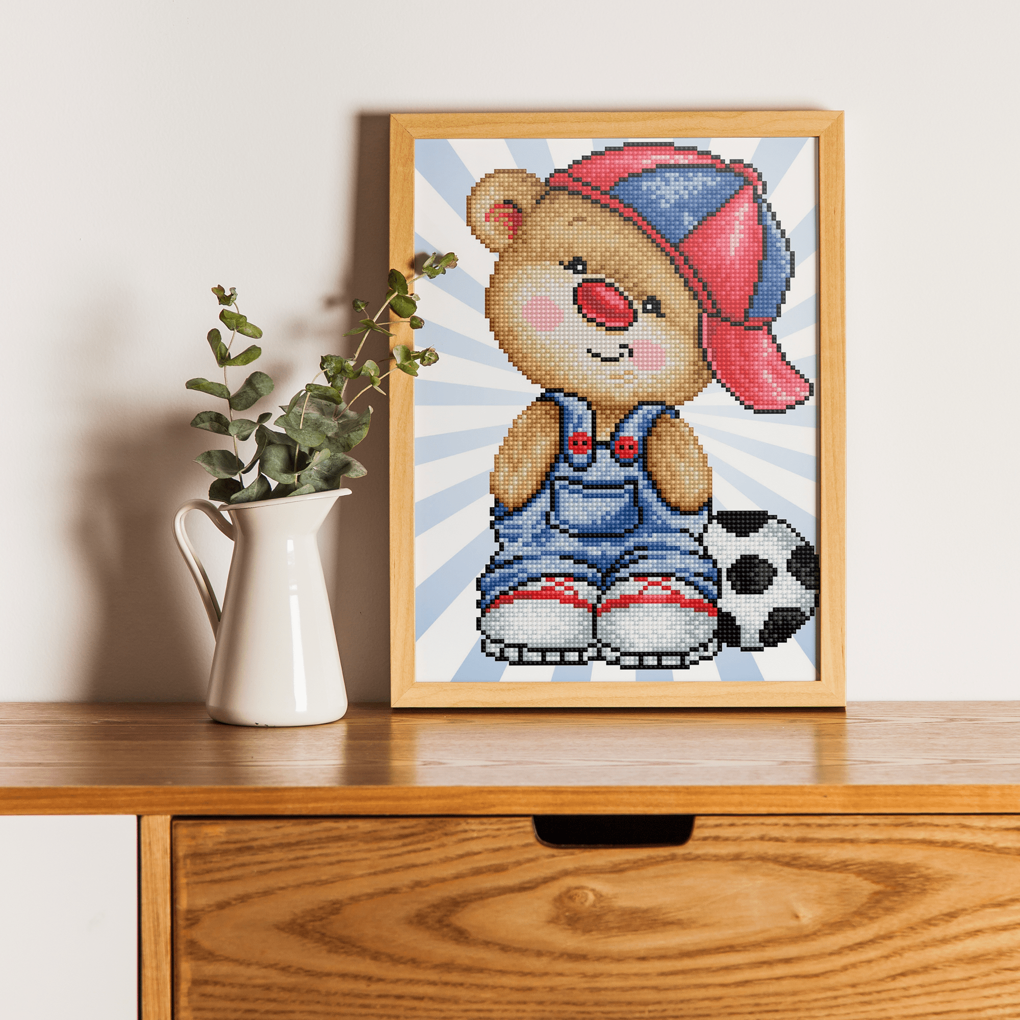 Diamond Dotz Lets Play with Frame Bear  Diamond Painting Kits for Adults - Diamond Art Kits a Relaxing Creative Craft Kit with Dotz Gems 14"x10.9"