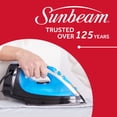 thumbnail image 3 of Sunbeam 1400W Steammaster Iron with Shot of Steam and Retractable Cord, Blue and Black Finish, 3 of 10