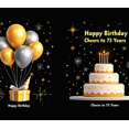 thumbnail image 4 of Pixel Style Happy Birthday Banners with Party Hat Cake Elements Backdrop Decors for 75th Birthday Party Photography Props Party Supplies Background Decorations, 4 of 4