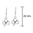 thumbnail image 2 of Aeravida Simply Cute Lucky Irish Three Leaf Clover Charm .925 Sterling Silver Friendship Dangle Earrings for Female, 2 of 5