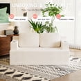 thumbnail image 3 of Homall Cloud Boneless Corduroy Sofa Loveseat Double-seater Couch Lounge Floor Chair for Bedroom,White, 3 of 7