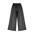 thumbnail image 5 of Delayuji Women's Cover Up Pants Transparency Mesh Chiffon Beach Pants Wide Leg Pant Bikini Bottom Cover Up, 5 of 5