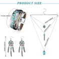thumbnail image 3 of 3 Pcs Bohemian Western Turquoise Jewelry for Women Pendant Necklace Dangle Earrings Bracelet Gift, 3 of 8