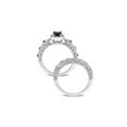 thumbnail image 3 of 2/3 Carat (Ctw) Black Diamond Engagement Ring and Wedding Band Set in Sterling Silver for Women, 3 of 6