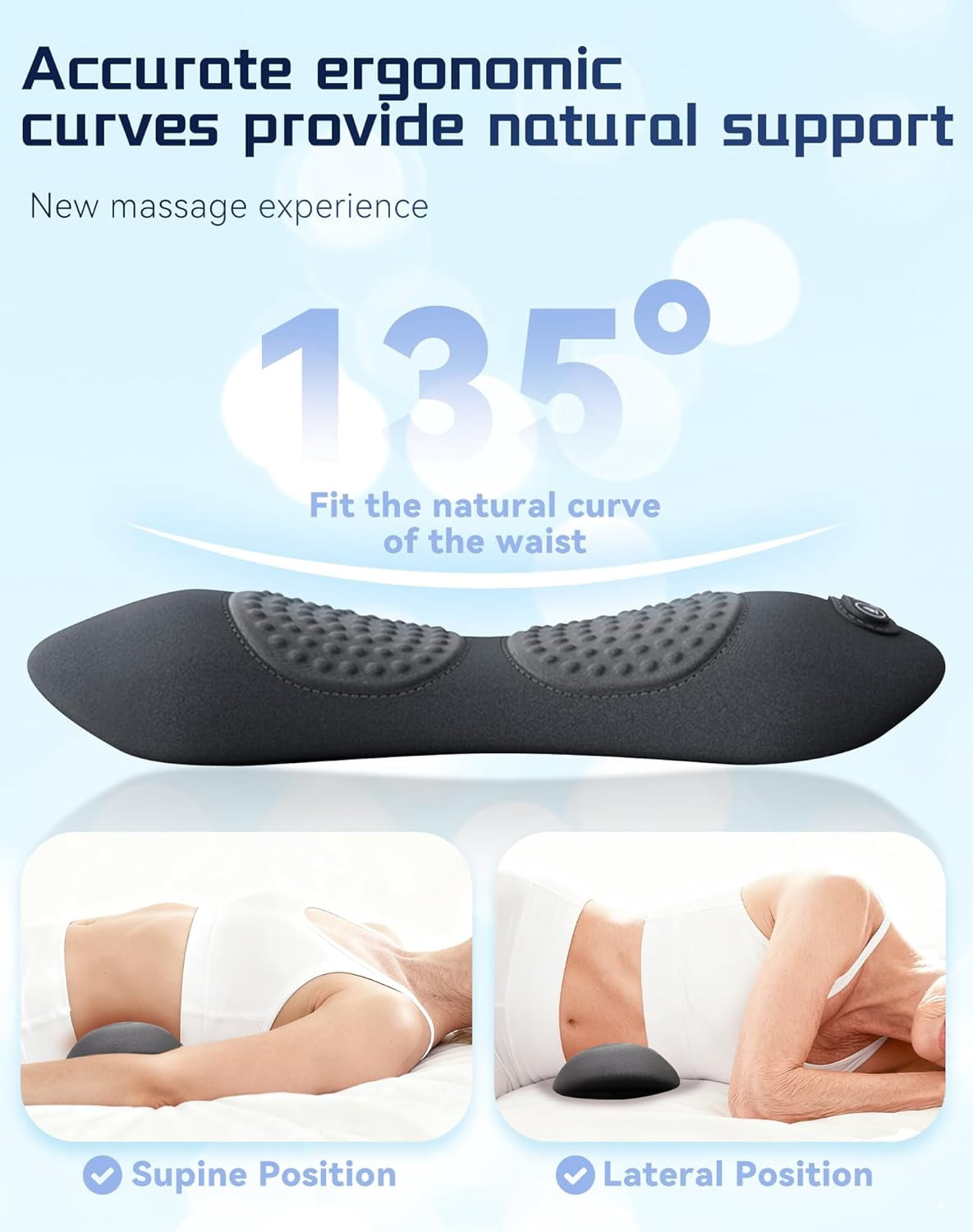 Triple Fusion Back Massager,2026 New Electric 3 in 1 Back Massager for Pain Relief Deep Tissue,with Traction,Vibration & Heat and Against Pain for Neck,Shoulder.