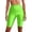 Green, variant on Women's High Waisted Shiny Neon Knee Length Yoga Running Shorts Leggings for Fitness Workout Activewear Comfort Stretch Girls Leggings L