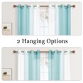 thumbnail image 3 of XWZO Faux Linen Ombre Sheer Curtains 84 inches Long, Light Gradient Semi Sheer Curtains for Bedroom and Living Room, Set of 2 Grommet Window Curtain Panels, 52 x 84 Inches, Teal, 3 of 9