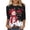 #1 Black, variant on Lolmot 3/4 Length Sleeve Womens Tops Santa Snowmen Reindeer Christmas Tree Print O-Neck Tops Round Neck Plus Size Fall Holiday Blouses Tops