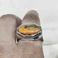 thumbnail image 3 of Bumblebee Jasper Mans Ring, Natural Bumblebee Jasper, Silver Jewelry, 925 Silver Ring, Birthday Gift, Heavy Mens Ring, Arabic Design, Ottoman Style Ring, Christmas, Turkey Mens Signet Ring, 3 of 5