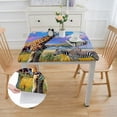 thumbnail image 2 of Acheng Giraffe Zebras Grass Square Tablecloth Great for Home Kitchen/Parties/Holiday Dinner 100% Polyester Fiber 46*46, 2 of 8