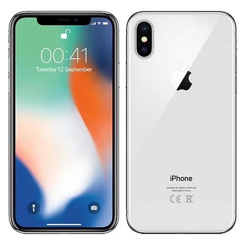 Refurbished Apple iPhone X 256GB, Silver Unlocked TMobile Walmart