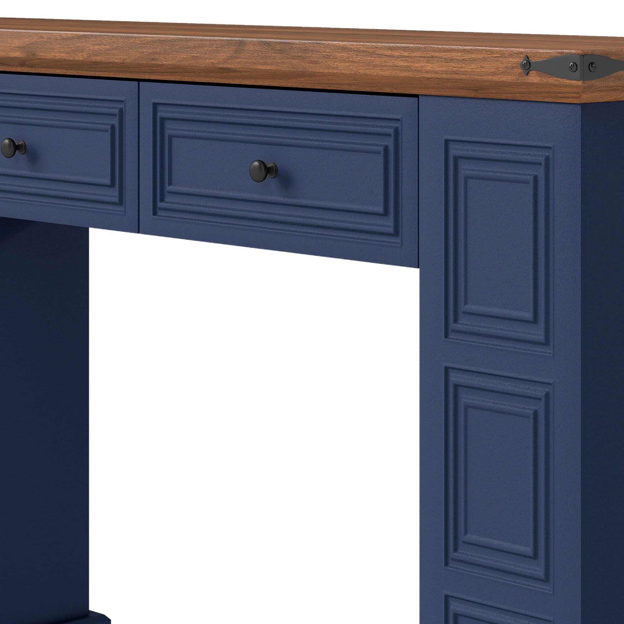 Uforic Console Table with Storage Drawers, Sofa Table for Living Room Entryway, Blue