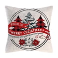 thumbnail image 5 of Juego de 4 fundas de almohada navideñas de 45 x 45 cm, fundas de almohada decorativas navideñas para autocar, 5 of 5