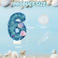 laackys Blue Shell Sequin Number Candle Birthday Cake Number Candle for