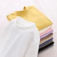 thumbnail image 3 of Camiseta informal de otoño/invierno para niños y niñas, Top de capa Base cálida de lana, medio Polo de Color sólido/cuello de tortuga, Top de longitud media, 3 of 5
