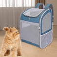 thumbnail image 1 of Runquan Dog Backpack Carrier Buckle Support Foldable for Sightseeing Walking Camping Blue, 1 of 8
