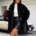 thumbnail image 7 of KICILVS Faux Fur Jacket Women Notched Collar Oversized Fuzzy Luxury Long Sleeve Coat Warm Winter Fall Trendy Outerwear, 7 of 7