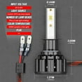 thumbnail image 3 of For Infiniti M35 2006 2007 2008 9005+H1 6000K COB LED Headlight Hi/Lo Beam Bulbs 4X, 3 of 10