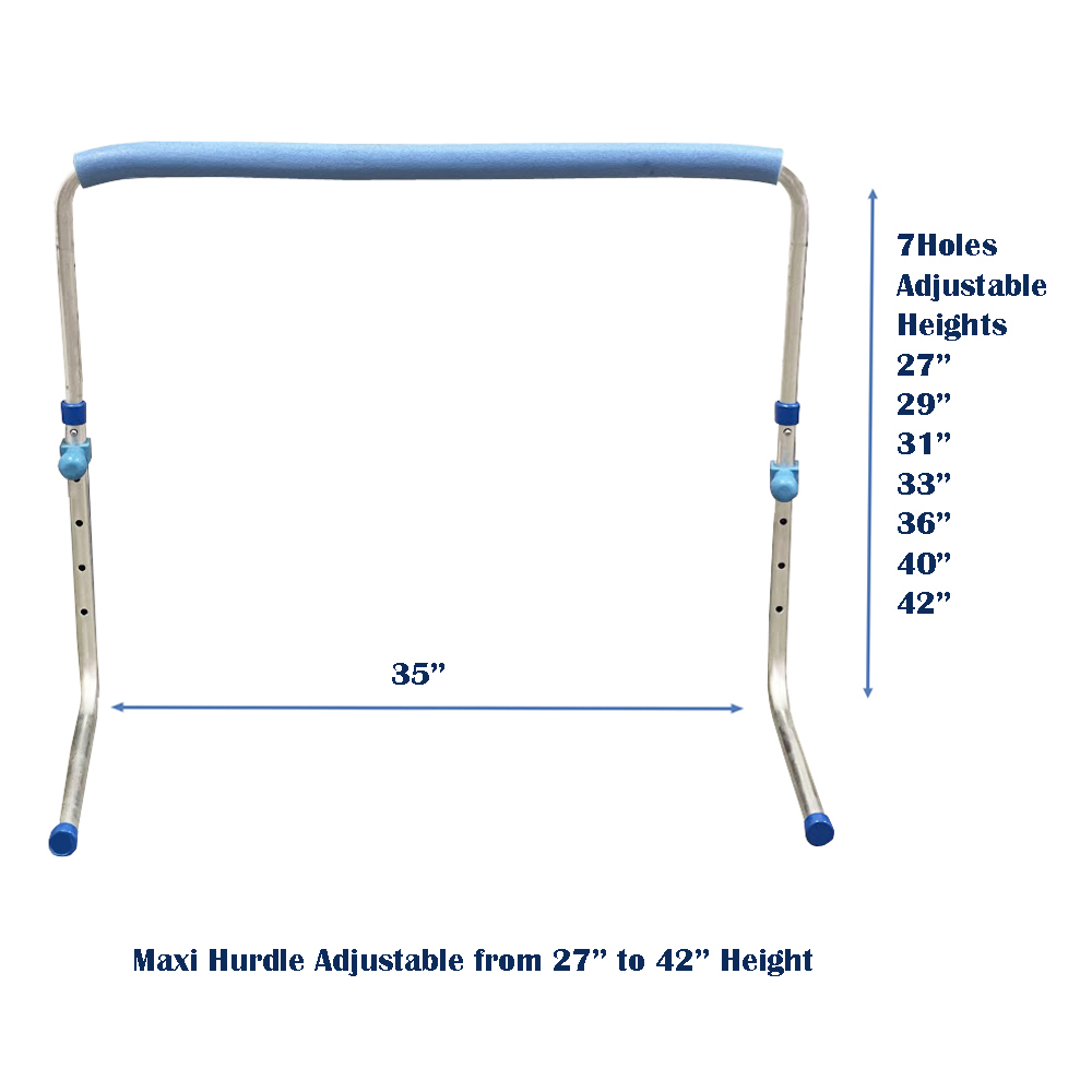 Track and Field Self Return Aluminum Hurdle Maxi Adjustable from 27" to 42" (Set of 3) - image 4 of 6