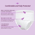 thumbnail image 3 of Organyc Certified Organic Cotton Disposable Period Underwear for Sensitive Skin 12 Hours Complete Protection Size L/XL 4 Count, 3 of 7