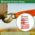 thumbnail image 2 of Unique Bargains Ratchet Tie Down Straps 1 Set 1 Inch x 20 Feet 1 100lb Ratchet Strap Lashing Straps for Roof Rack Motorcycle Trucks Trailer Red, 2 of 7