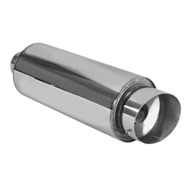 SpecD Tuning 4" Slant Tip / 3" Inlet Stainless Steel Spiral Flow