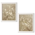 thumbnail image 2 of Gango Home Decor Contemporary White Cherry Blossom I & II Neutral Crop Bird; Two 11x14in Art Prints in White Frames, 2 of 6