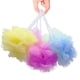 thumbnail image 3 of Esponjas de terciopelo de calabaza de seda, 5 paquetes de esponjas pequeñas para niños, esponjas de malla PUF reutilizables en color para duchas, esponjas de ducha, bolas de baño (2), 3 of 5